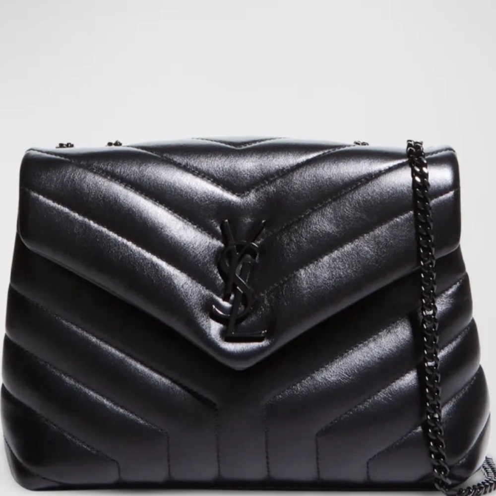 Authentic Loulou Small YSL Quilted Calfskin Flap
Shoulder Bag